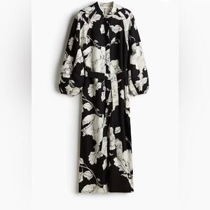 NWT **H&M** Elegant Black & White Floral Dress